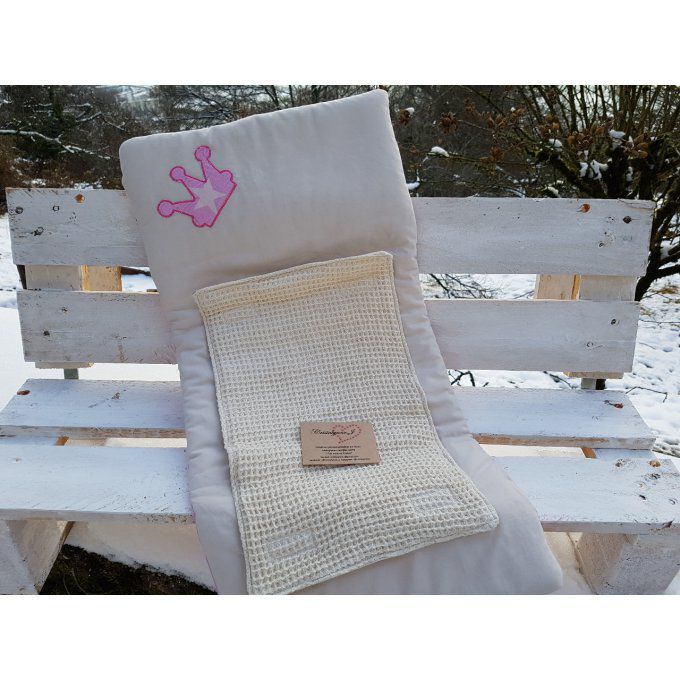 Tapis à langer nomade personnalisable 100% coton biologique