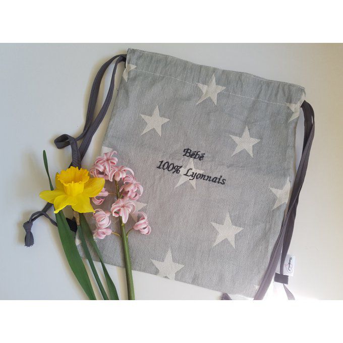 Sac à dosbébé/enfant personnalisable en coton biologique