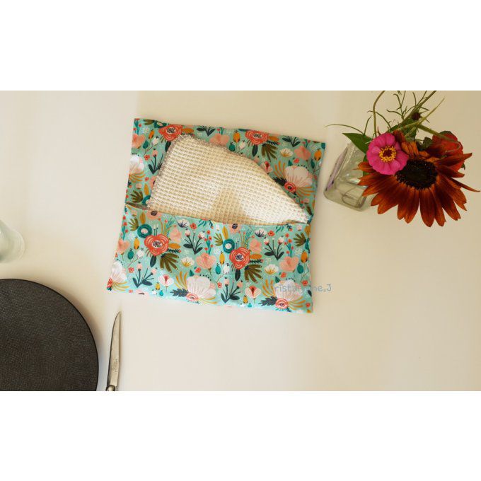Etui+ 8 feuilles essui tout lavable 100% coton bioogique