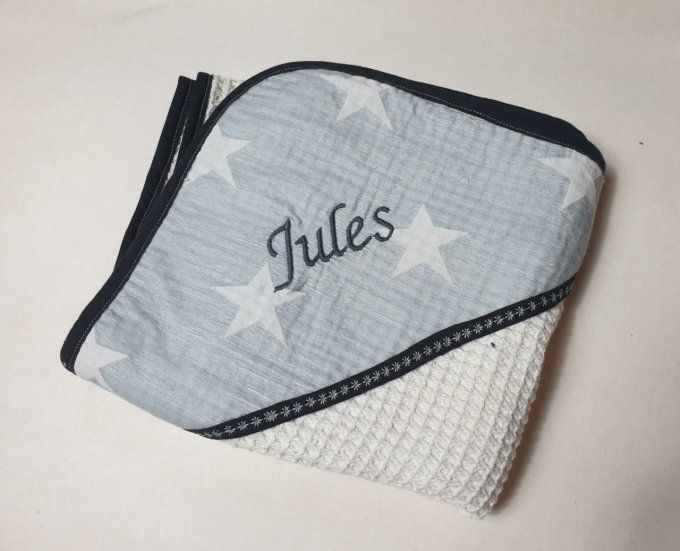 Cape de bain en coton biologique "Jules"