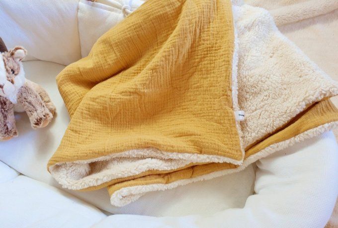 Plaid coloré personnalisable en coton biologique