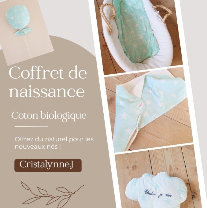 Coffret de naissance en coton biologique 