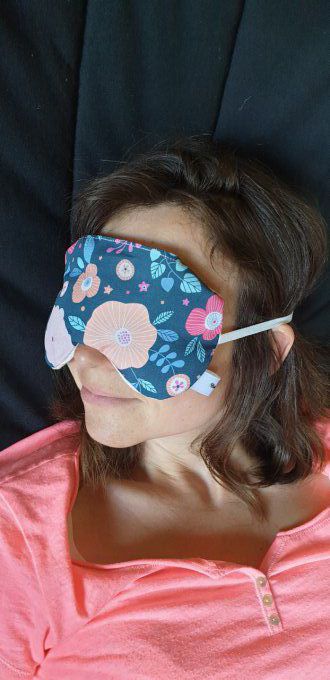 Masque yeux relaxant dehoussable en coton bio
