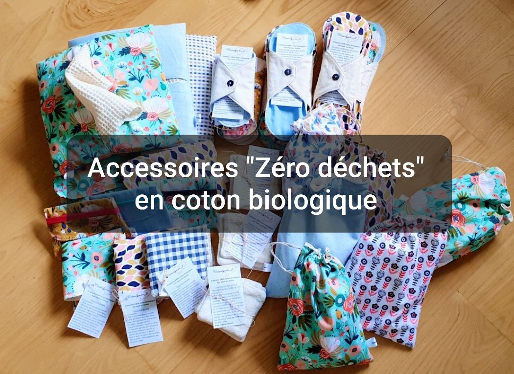 Accessoires "Zéro Déchets" en coton biologique dont hygiène féminine 